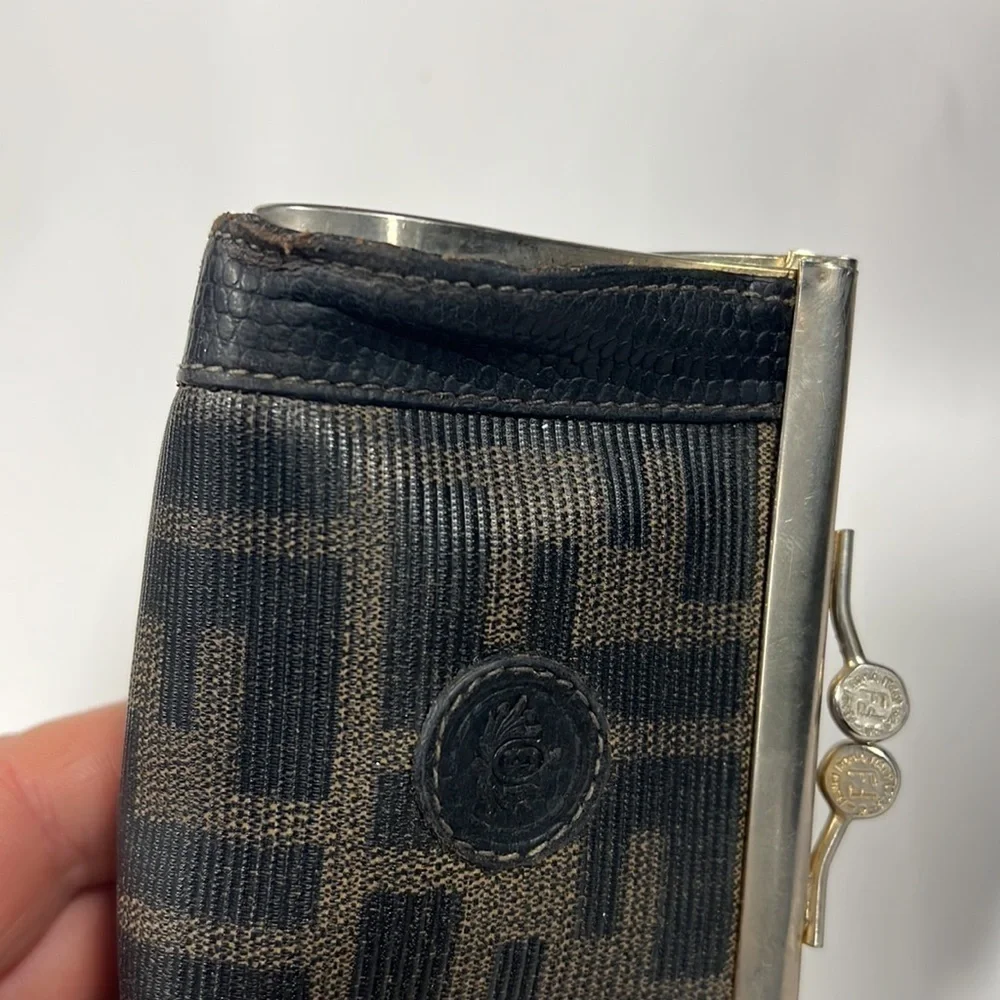 Fendi for Neiman Marcus Vintage Kisslock Wallet Change Purse